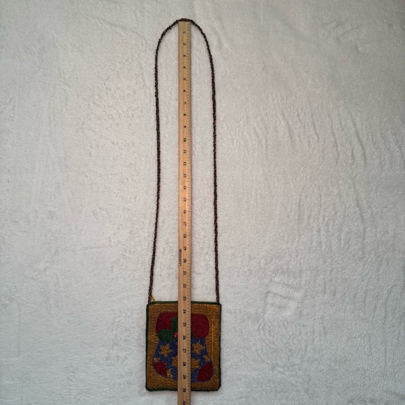 Vintage Festive Holiday Beaded Stocking Crossbody Bag - Picture 7 of 10